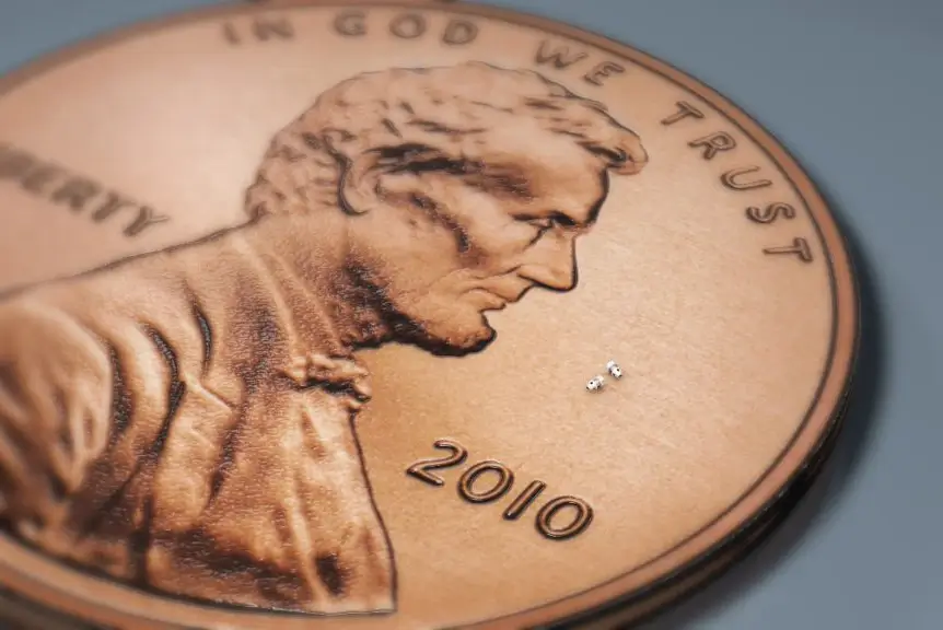 iStent and Penny Size Comparison